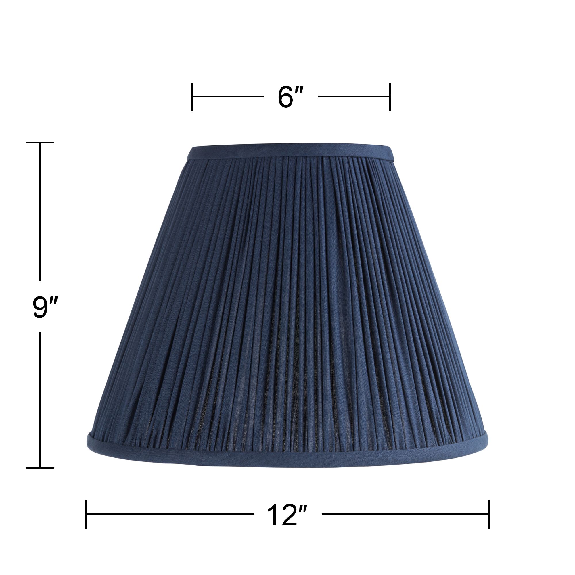 Springcrest Spencer Smoke Blue Loose Pleat Empire Shade 6x12x9x9.5 (Spider)