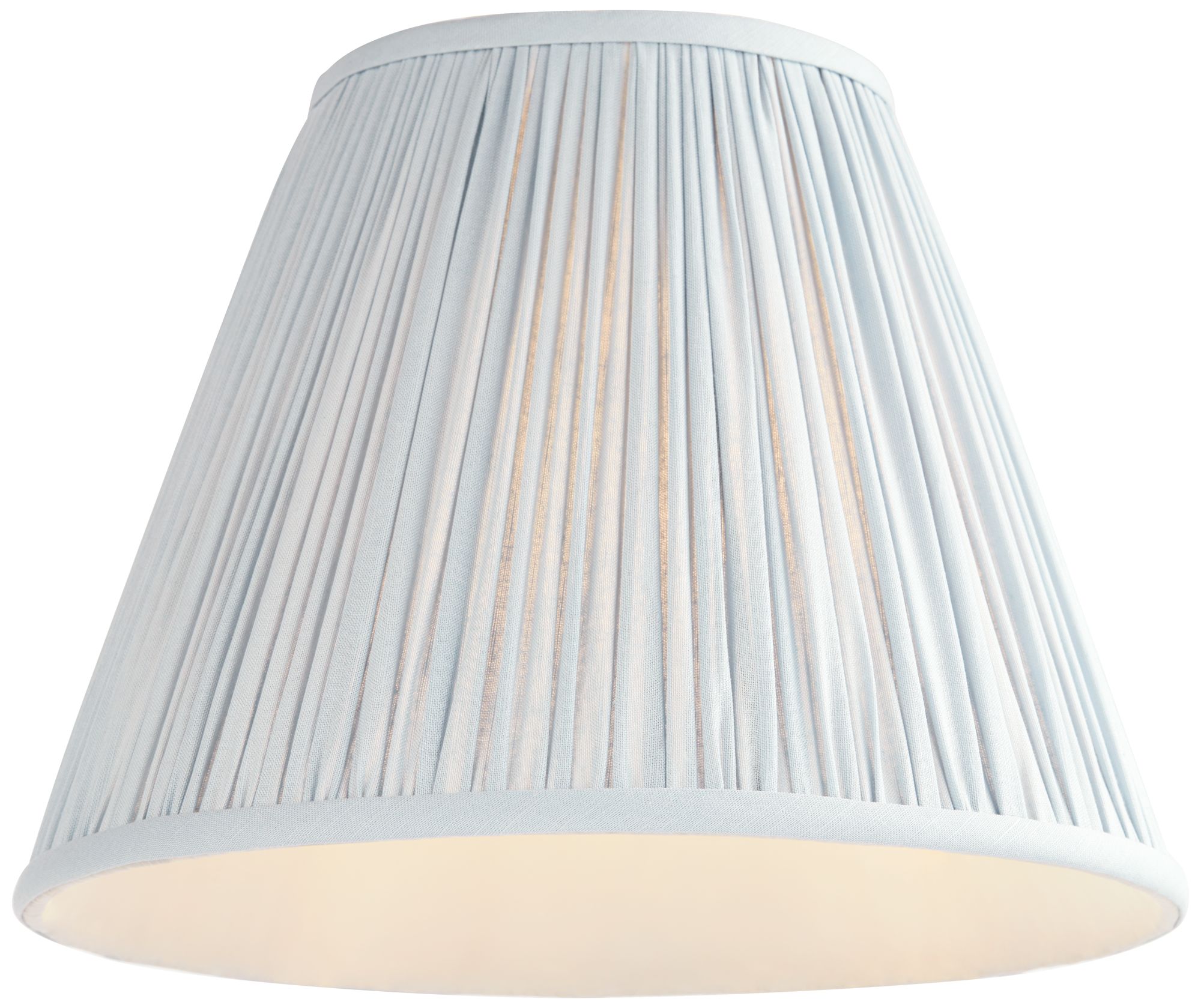 Image 3 Springcrest Spencer Soft Blue Loose Pleat Empire Shade 6x12x9x9.5 (Spider) more views