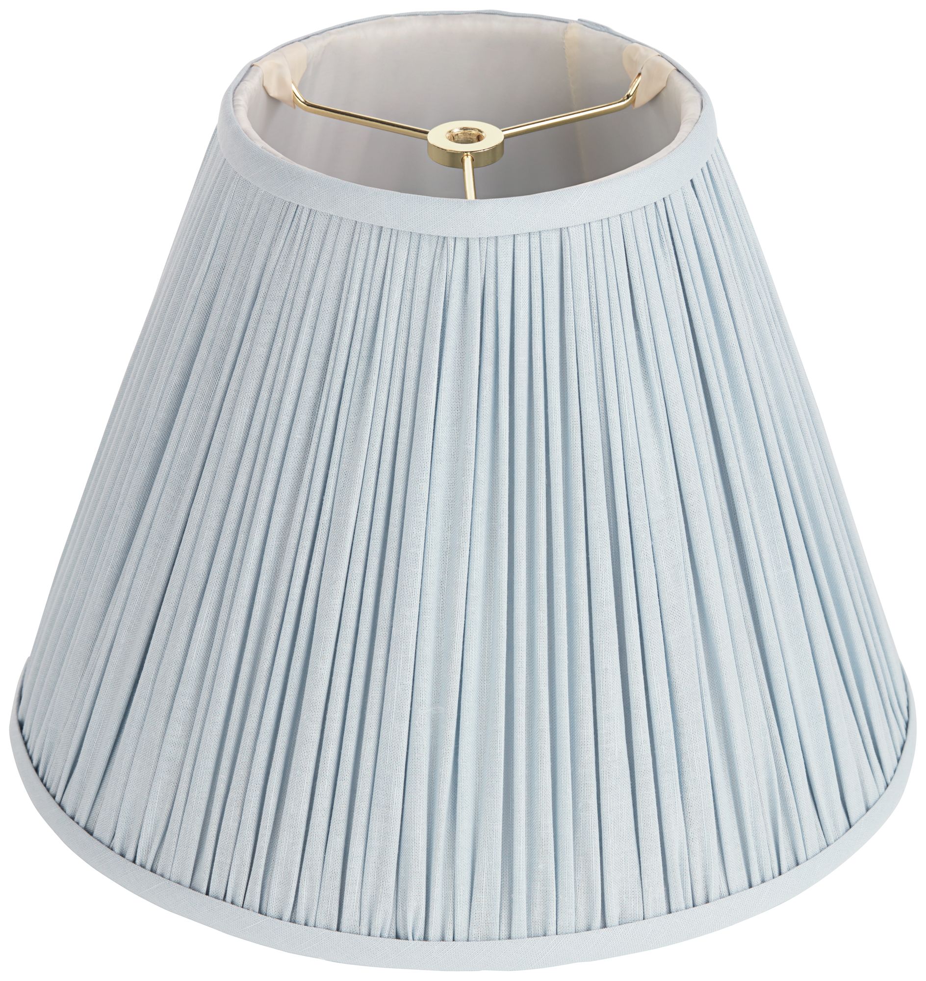 Image 4 Springcrest Spencer Soft Blue Loose Pleat Empire Shade 6x12x9x9.5 (Spider) more views