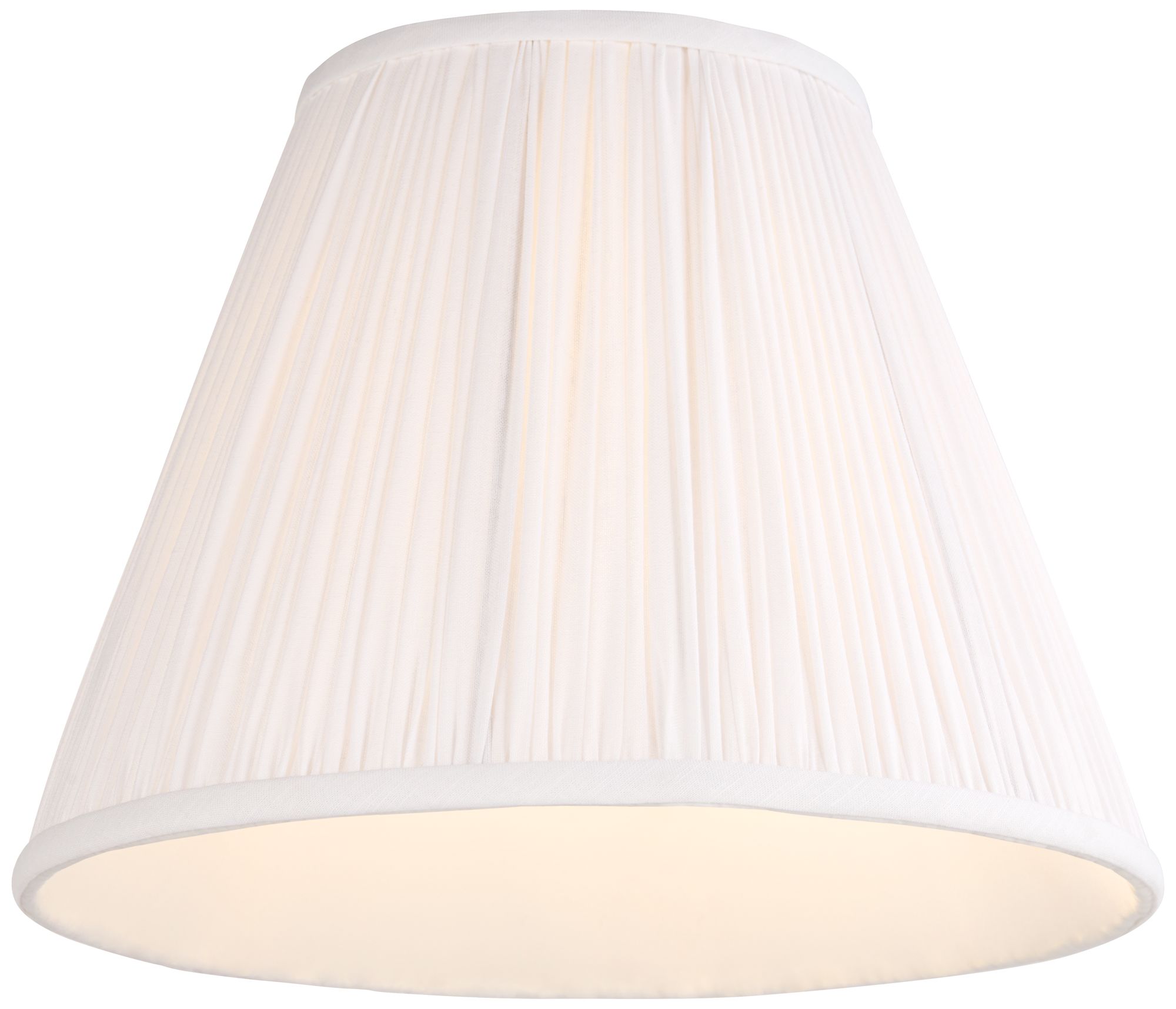 Image 3 Springcrest Spencer White Loose Pleated Empire Shade 6x12x9x9.5 (Spider) more views