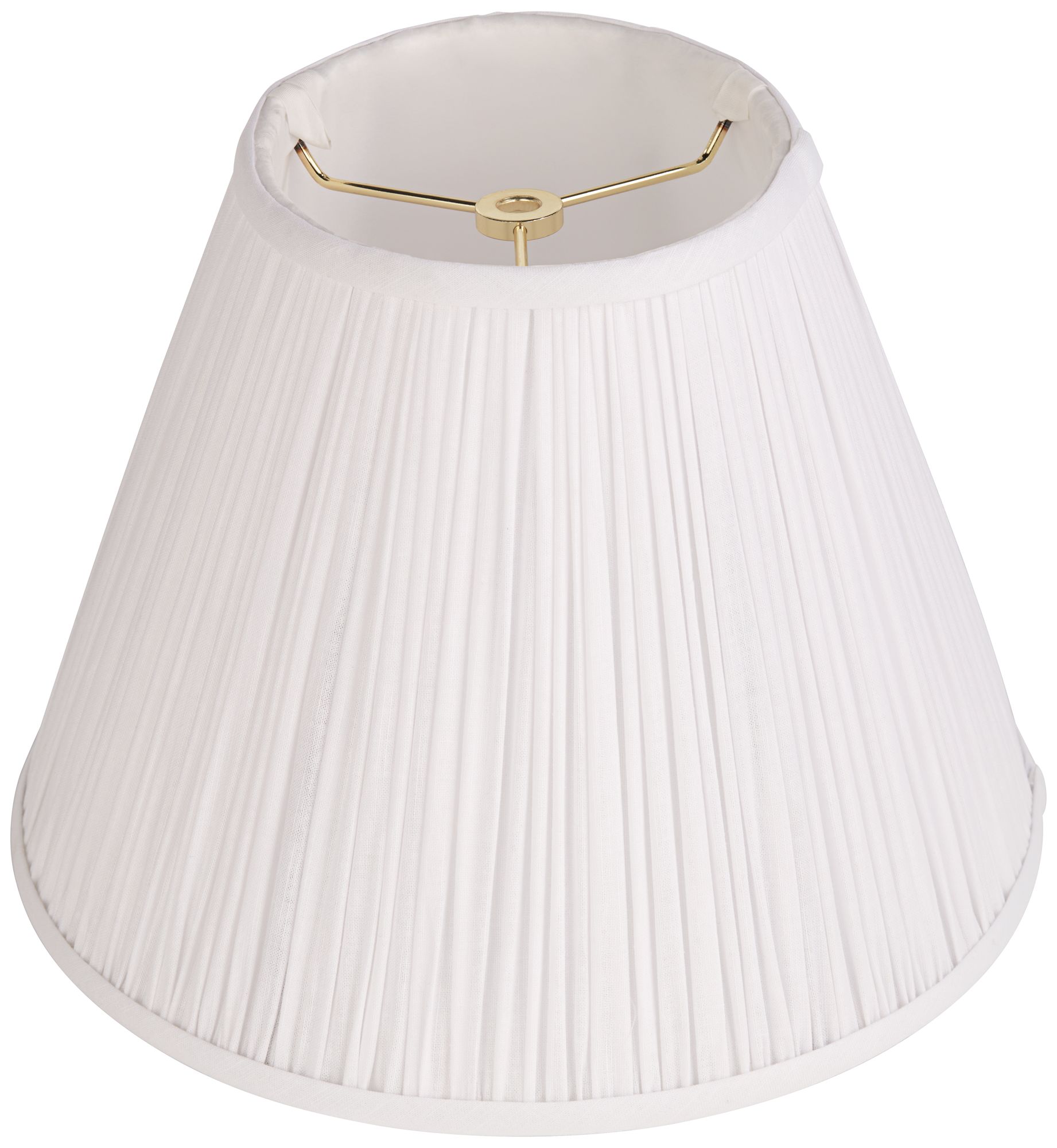 Image 4 Springcrest Spencer White Loose Pleated Empire Shade 6x12x9x9.5 (Spider) more views