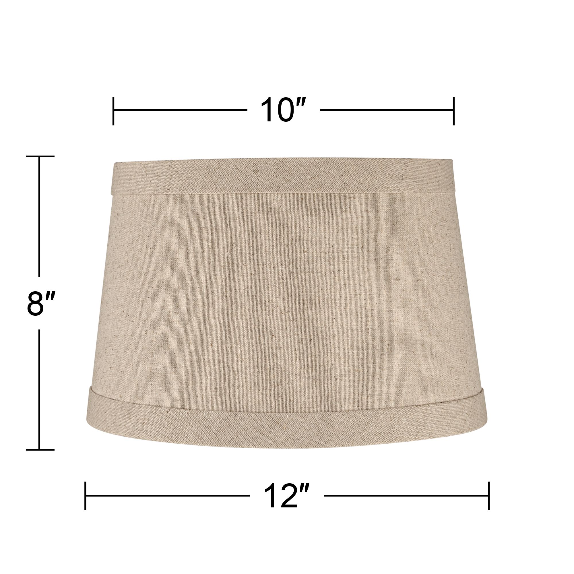 Image 5 Springcrest Stewart Natural Linen Drum Shade 10x12x8 (Spider) more views