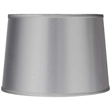 Springcrest Sydnee Gray with Silver Trim Drum Lamp Shade 14x16x11 (Spider)