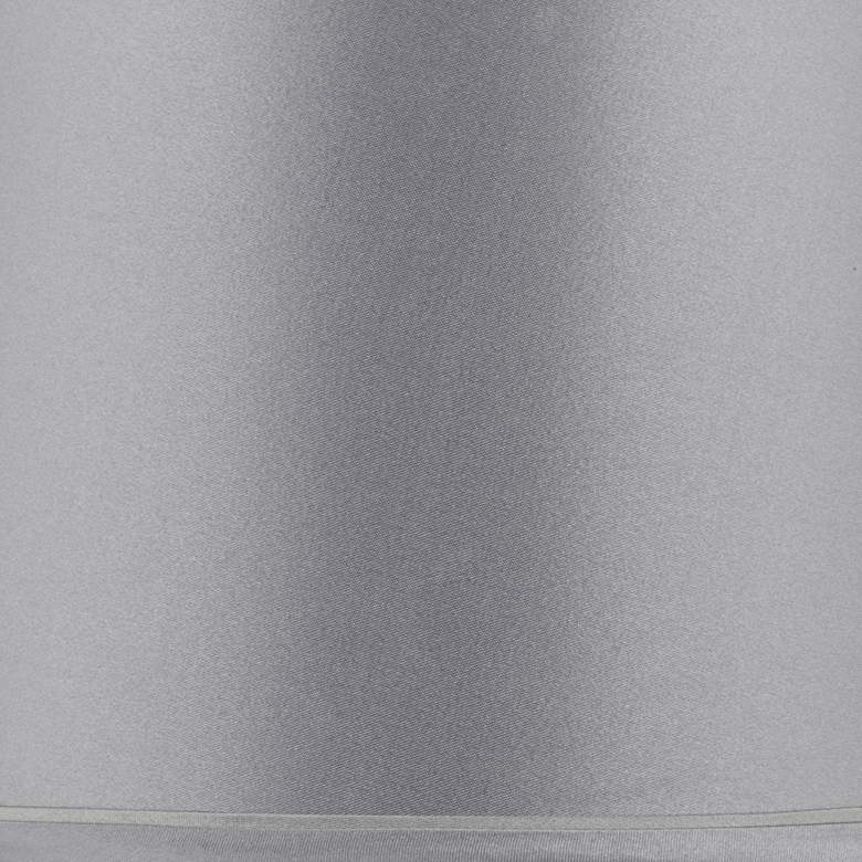 Image 2 Springcrest Sydnee Gray with Silver Trim Drum Lamp Shade 14x16x11 (Spider) more views
