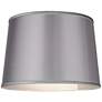 3_Springcrest Sydnee Gray with Silver Trim Drum Lamp Shade 14x16x11 (Spider) more views