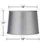 5_Springcrest Sydnee Gray with Silver Trim Drum Lamp Shade 14x16x11 (Spider) more views