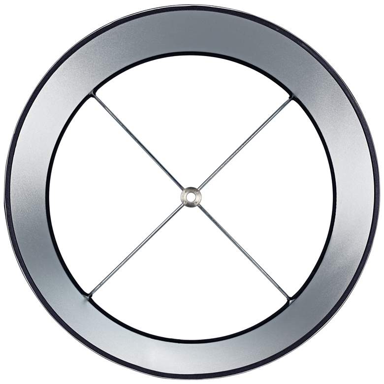 Image 4 Springcrest Sydnee Navy with Silver Trim Drum Shade 14x16x11 (Spider) more views
