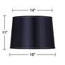 5_Springcrest Sydnee Navy with Silver Trim Drum Shade 14x16x11 (Spider) more views