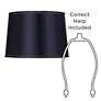 6_Springcrest Sydnee Navy with Silver Trim Drum Shade 14x16x11 (Spider) more views