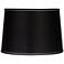 Springcrest Sydnee Satin Black Silver Trim Drum Shade 14x16x11 (Spider)