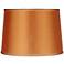 Springcrest Sydnee Satin Orange Silver Trim Drum Shade 14x16x11 (Spider)