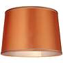 2_Springcrest Sydnee Satin Orange Silver Trim Drum Shade 14x16x11 (Spider) more views