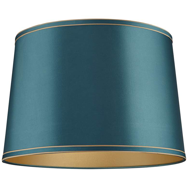 Image 3 Springcrest Sydnee Soft Teal Blue Shade with Gold Trim 14x16x11 (Spider) more views