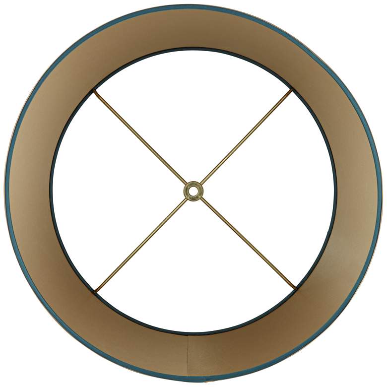 Image 4 Springcrest Sydnee Soft Teal Blue Shade with Gold Trim 14x16x11 (Spider) more views