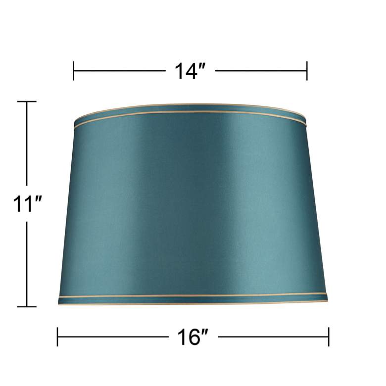 Image 5 Springcrest Sydnee Soft Teal Blue Shade with Gold Trim 14x16x11 (Spider) more views