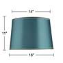 5_Springcrest Sydnee Soft Teal Blue Shade with Gold Trim 14x16x11 (Spider) more views