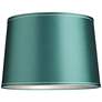 3_Springcrest Sydnee Soft Teal Silver Trim Drum Lamp Shade 14x16x11 (Spider) more views