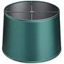 4_Springcrest Sydnee Soft Teal Silver Trim Drum Lamp Shade 14x16x11 (Spider) more views