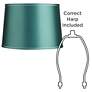 6_Springcrest Sydnee Soft Teal Silver Trim Drum Lamp Shade 14x16x11 (Spider) more views