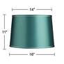 7_Springcrest Sydnee Soft Teal Silver Trim Drum Lamp Shade 14x16x11 (Spider) more views