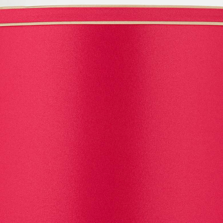 Image 2 Springcrest Sydnee Vivid Pink Gold Trim Drum Shade 14x16x11 (Spider) more views