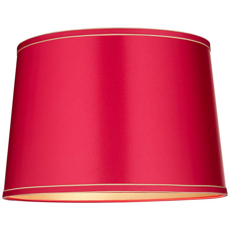 Image 3 Springcrest Sydnee Vivid Pink Gold Trim Drum Shade 14x16x11 (Spider) more views