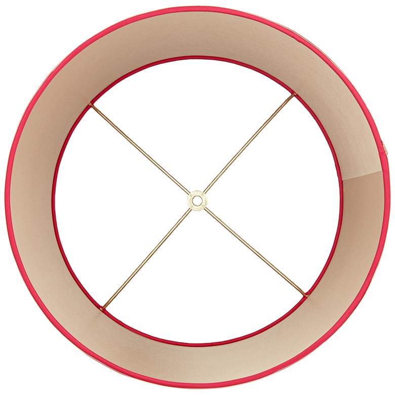 Image 5 Springcrest Sydnee Vivid Pink Gold Trim Drum Shade 14x16x11 (Spider) more views