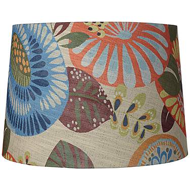Springcrest Tammi Botanical Flower Tapered Drum Shade 14x16x11 (Spider)