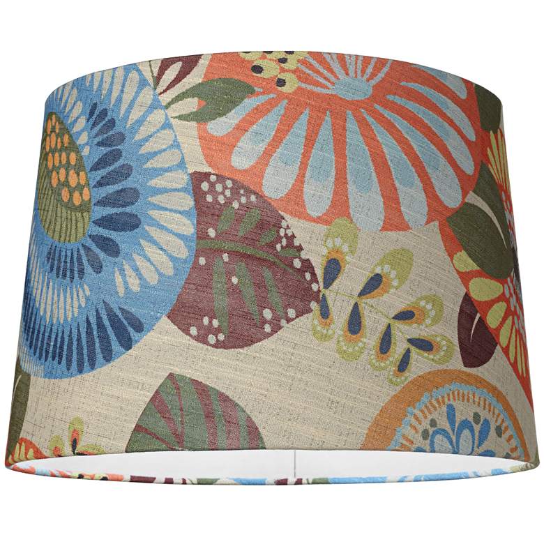 Image 3 Springcrest Tammi Botanical Flower Tapered Drum Shade 14x16x11 (Spider) more views