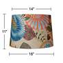 6_Springcrest Tammi Botanical Flower Tapered Drum Shade 14x16x11 (Spider) more views