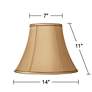 Springcrest&#8482; Tan and Brown Bell Lamp Shade 7x14x11 (Spider)