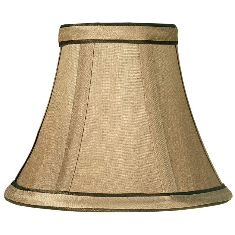Image 1 Springcrest&#8482; Tan and Brown Lamp Shade 3x6x5 (Clip-On)