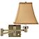 Springcrest Tan and Brown Shade Swing Arm Wall Lamp