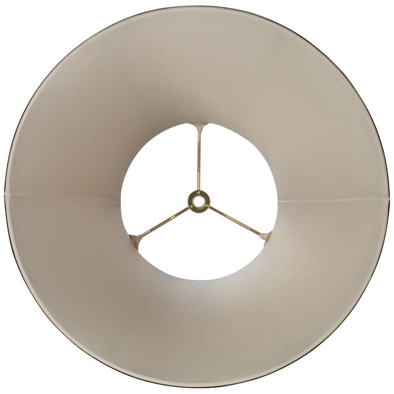 Image 5 Springcrest Tan Brown Fabric Set of 2 Bell Lamp Shades 7x14x11 (Spider) more views