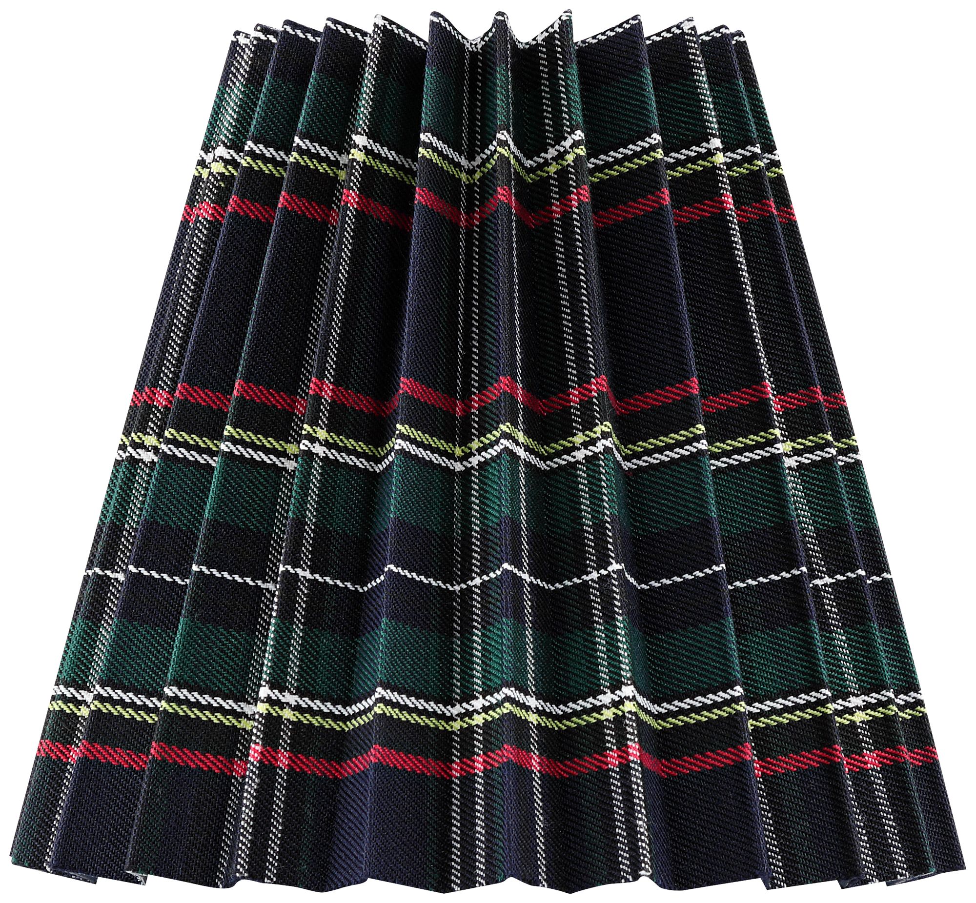 Image 4 Springcrest Tartan Navy Plaid Empire Shade 3x6x5x5.25 (Clip-On) Set of 2 more views