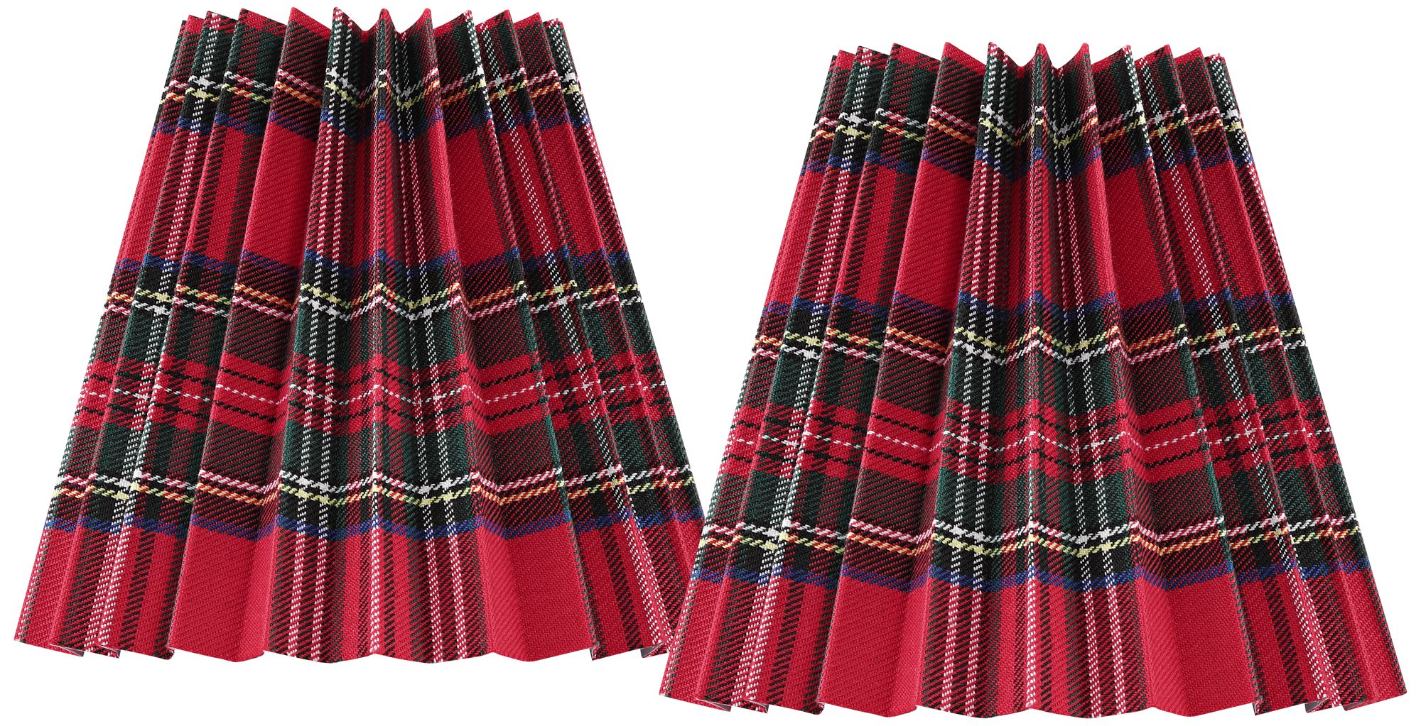 Thumbnail1 of Springcrest Tartan Red Plaid Empire Shade 3x6x5x5.25 (Clip-On) Set of 2