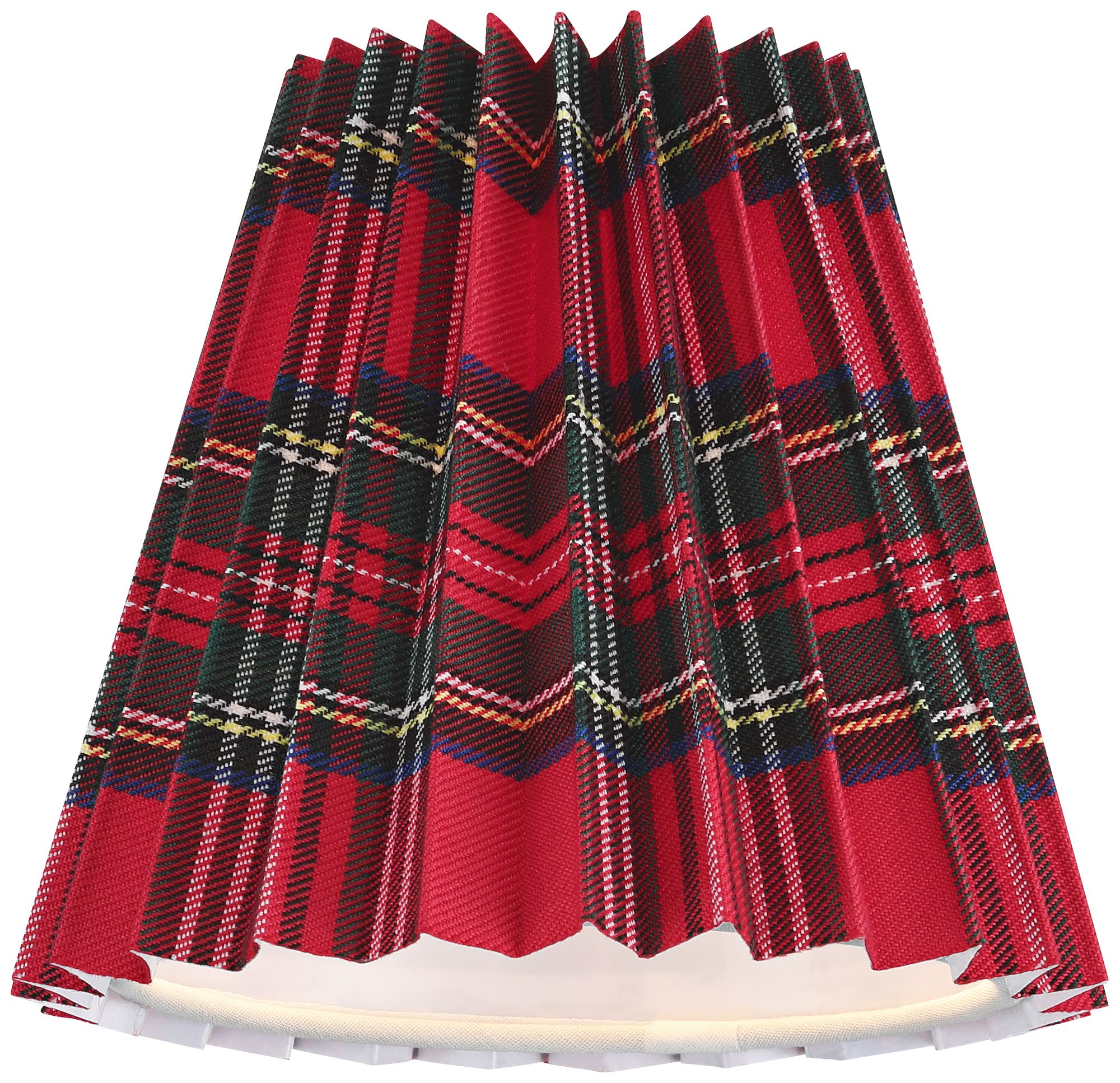 Image 5 Springcrest Tartan Red Plaid Empire Shade 3x6x5x5.25 (Clip-On) Set of 6 more views