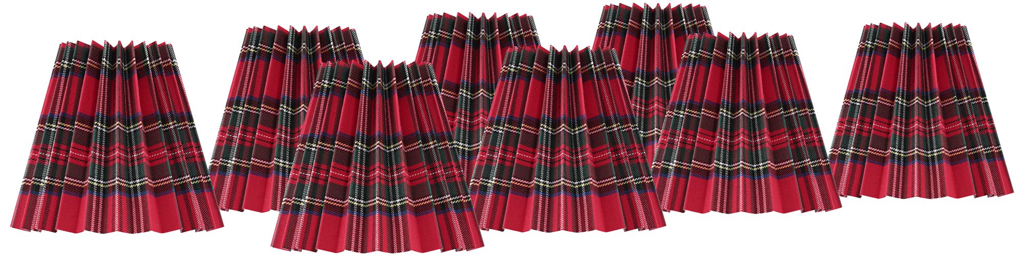 Thumbnail1 of Springcrest Tartan Red Plaid Empire Shade 3x6x5x5.25 (Clip-On) Set of 8