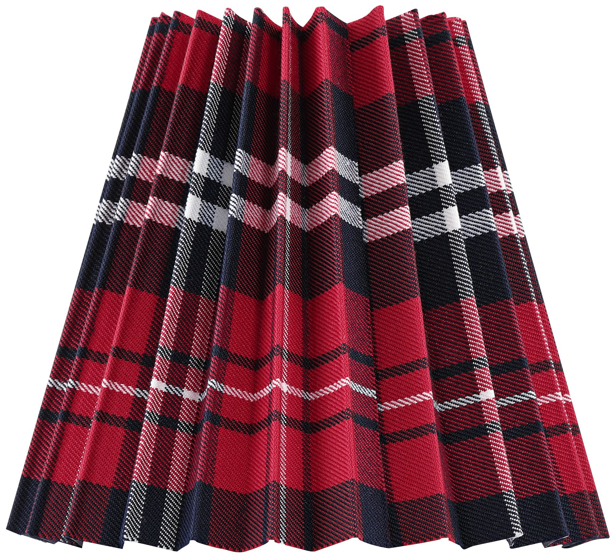 Image 4 Springcrest Tartan Scots Red Navy Plaid Shade 3x6x5x5.25 (Clip-On) Set of 4 more views