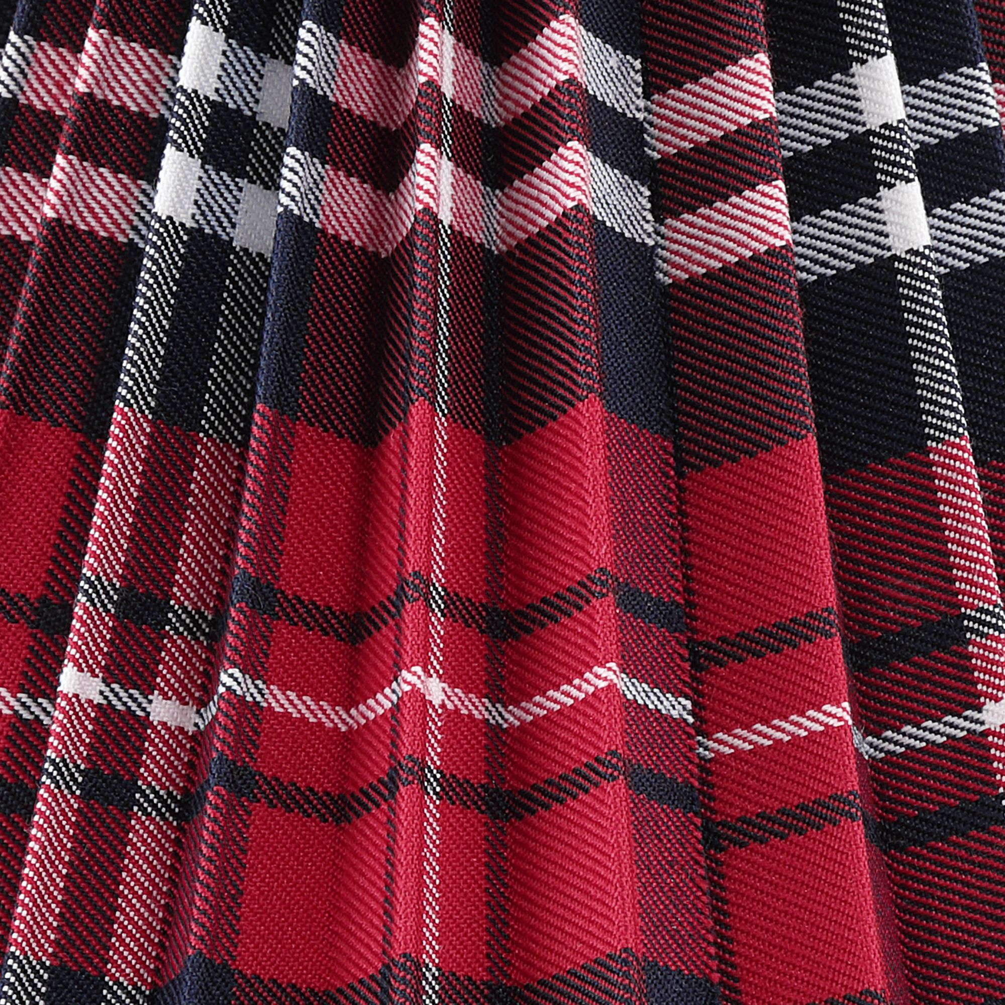 Image 2 Springcrest Tartan Scots Red Navy Plaid Shade 3x6x5x5.25 (Clip-On) Set of 8 more views