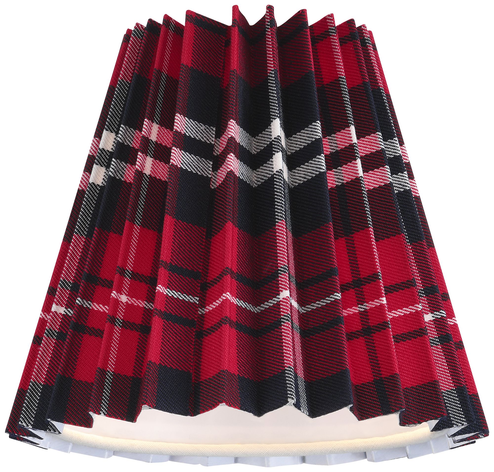 Image 5 Springcrest Tartan Scots Red Navy Plaid Shade 3x6x5x5.25 (Clip-On) Set of 8 more views