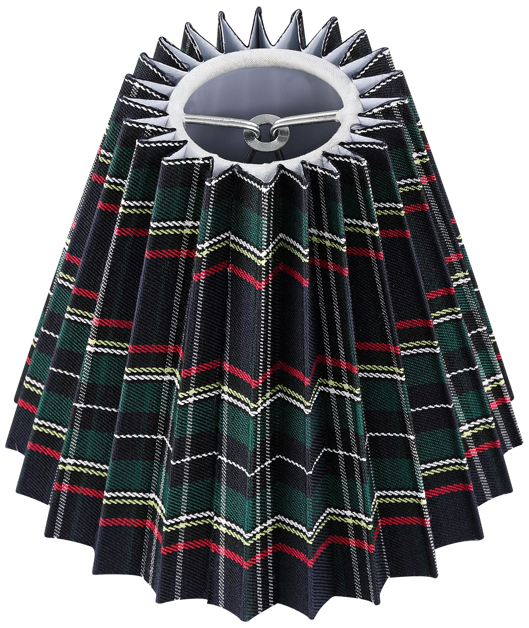 Image 5 Springcrest Tartan Scottish Navy Plaid Empire Shade 3x6x5x5.25 (Clip-On) more views