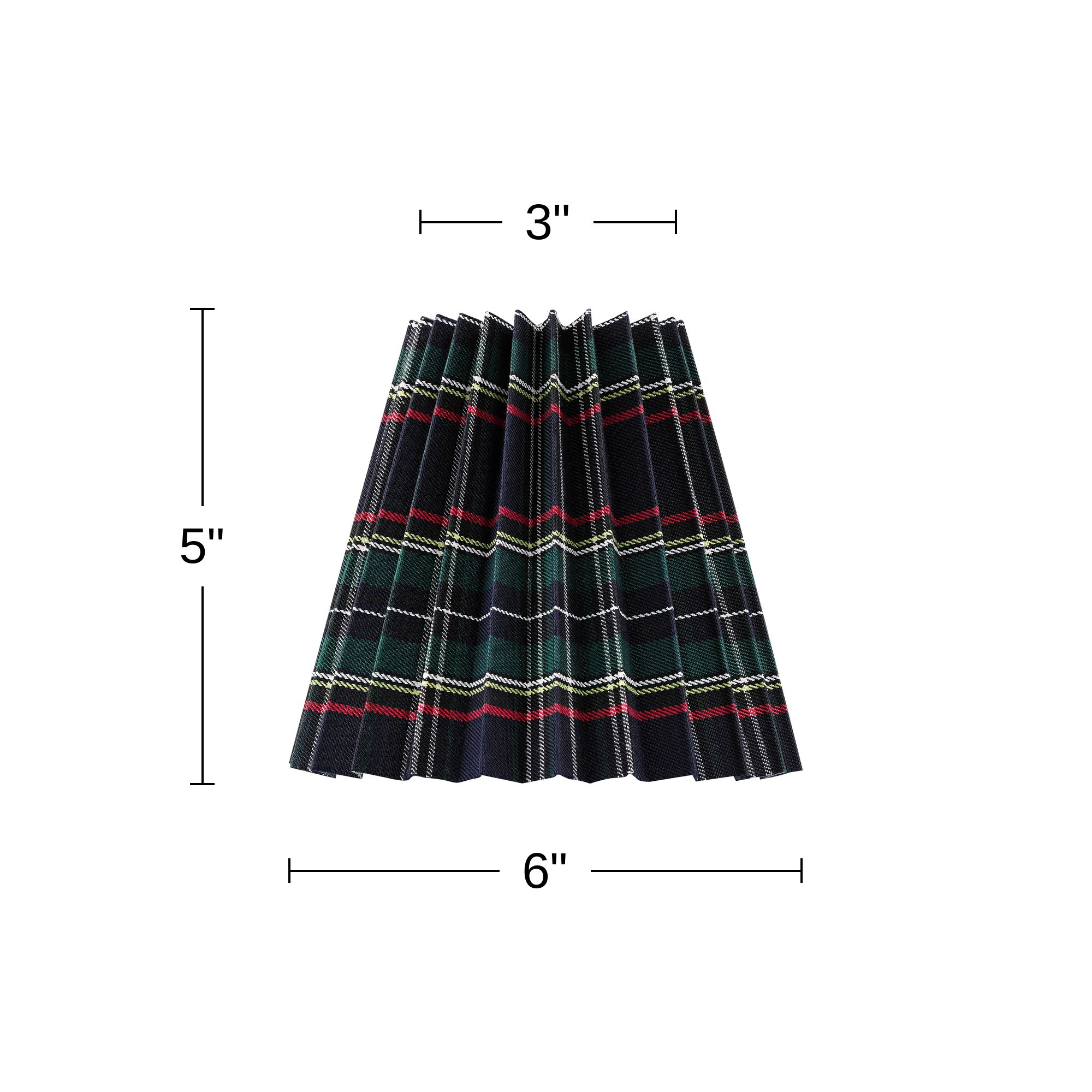Image 7 Springcrest Tartan Scottish Navy Plaid Empire Shade 3x6x5x5.25 (Clip-On) more views
