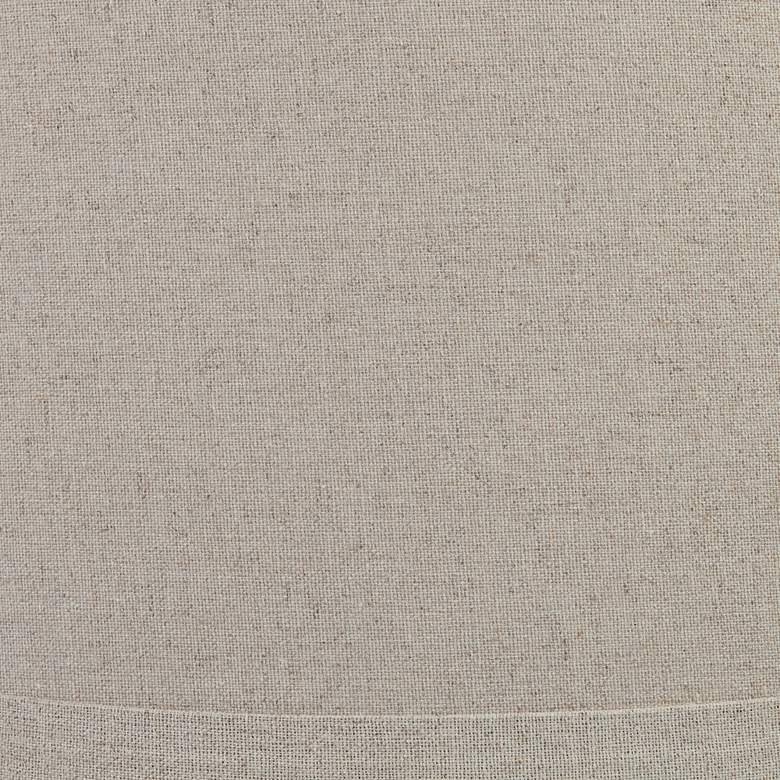 Image 2 Springcrest Taupe Gray Burlap Drum Lamp Shade 14x16x11 (Spider) more views