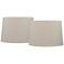 Springcrest Taupe/Gray Burlap Set of 2 Drum Lamp Shades 14x16x11 (Spider)
