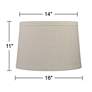 7_Springcrest Taupe/Gray Burlap Set of 2 Drum Lamp Shades 14x16x11 (Spider) more views