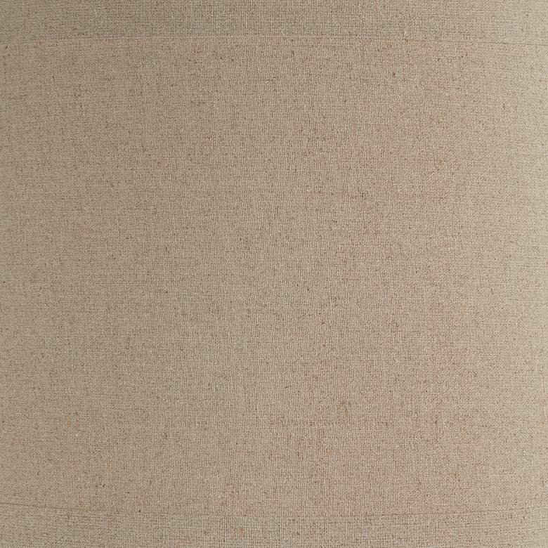 Image 2 Springcrest Taupe Natural Linen Drum Shades 15x16x11 (Spider) Set of 2 more views