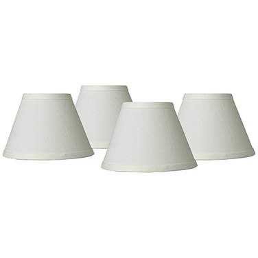 Springcrest Taya Cream Chandelier Lamp Shades 3.5x7x5 (Clip-On) Set of 4