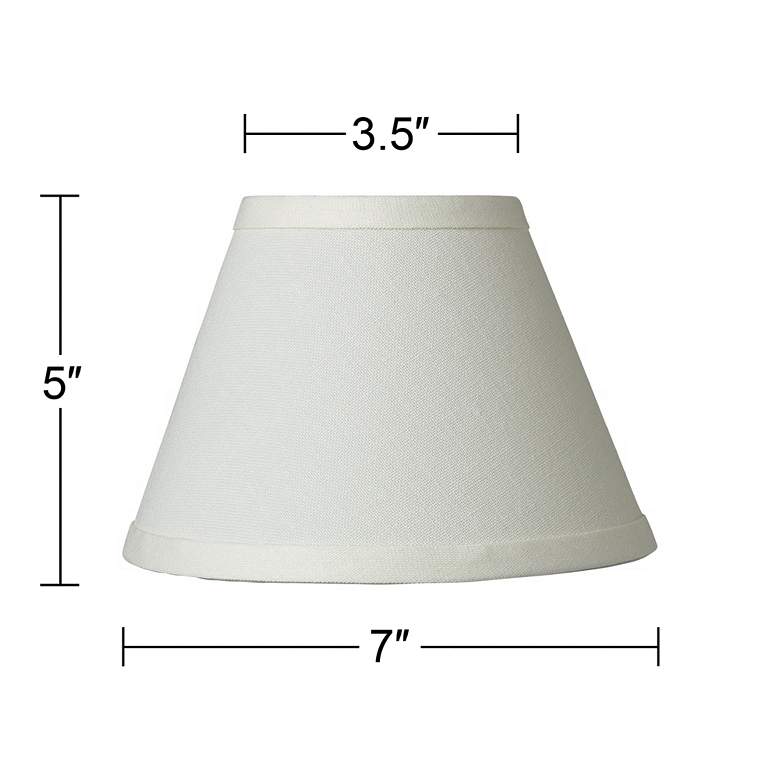 Image 6 Springcrest Taya Cream Chandelier Lamp Shades 3.5x7x5 (Clip-On) Set of 4 more views