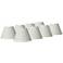 Springcrest Taya Cream Chandelier Lamp Shades 3.5x7x5 (Clip-On) Set of 8